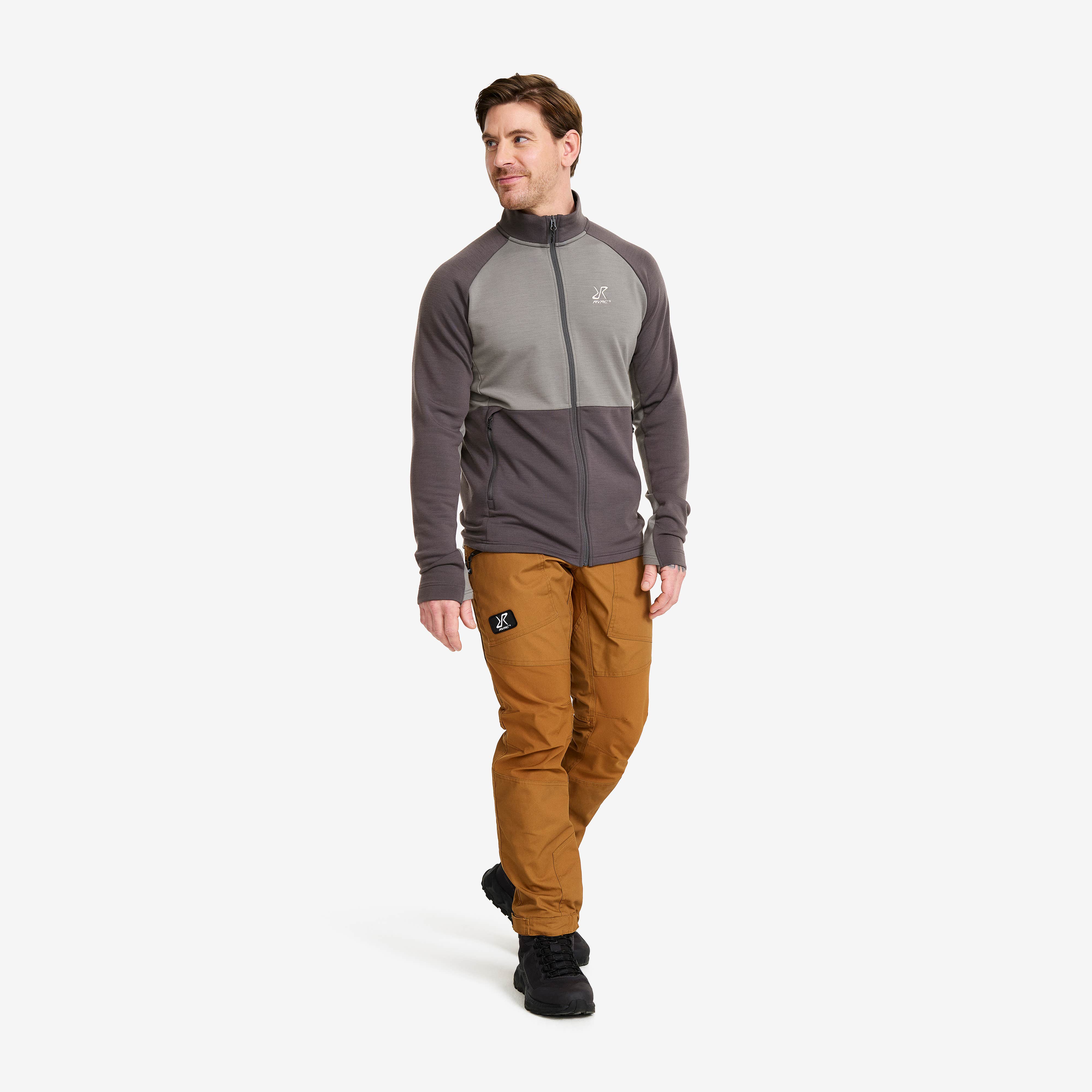 Hill Fleece Herre Asphalt/Steel Gray