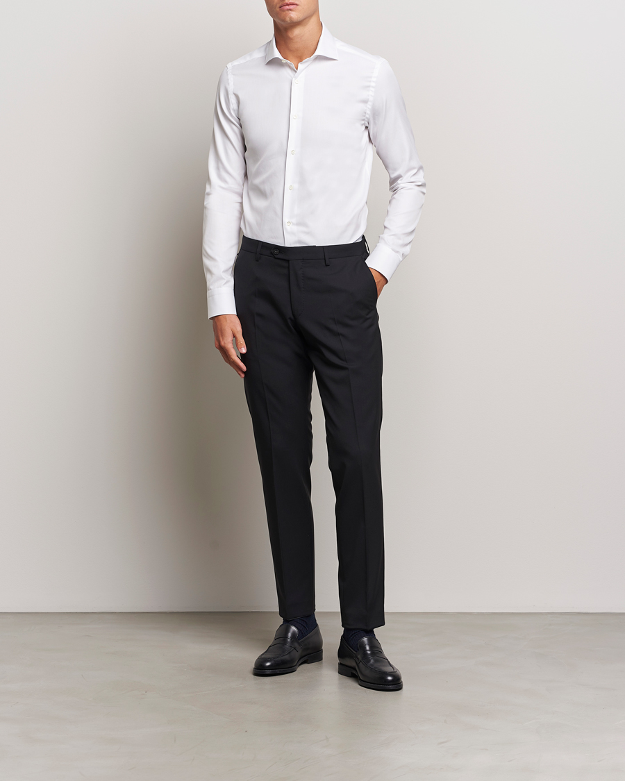 Canali Slim Fit Cotton Shirt White