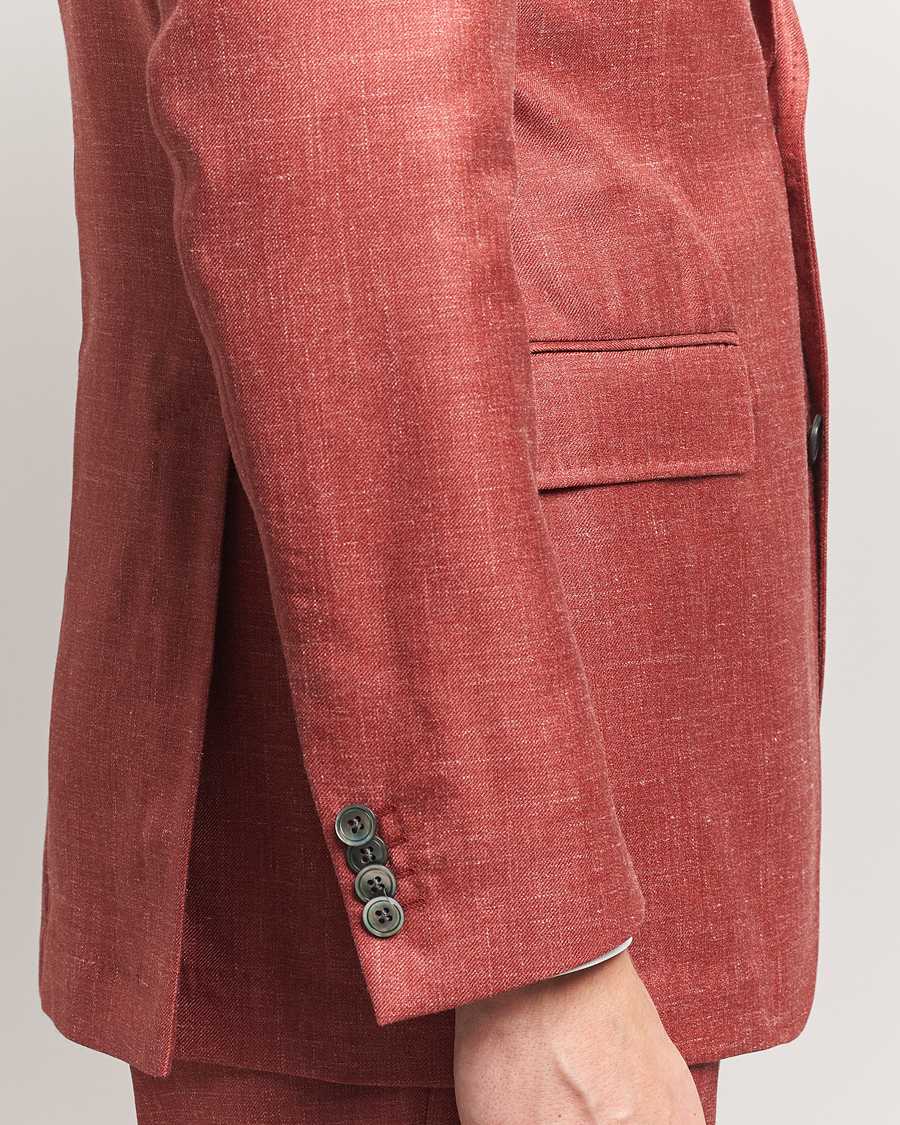 Oscar Jacobson Fellow EVO Wool/Silk/Linen Blazer Red