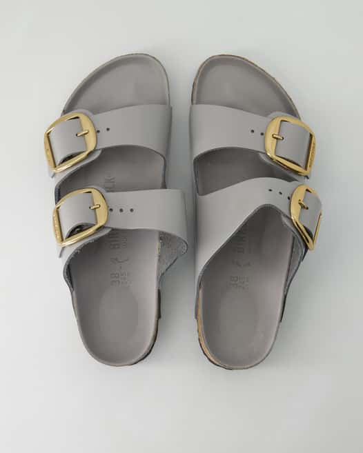 Birkenstock Arizona Big Buckle Pantoletten in Grau