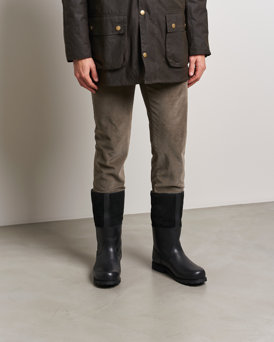 Ludwig Reiter Maronibrater Boot Black Calf/Suede Shaft