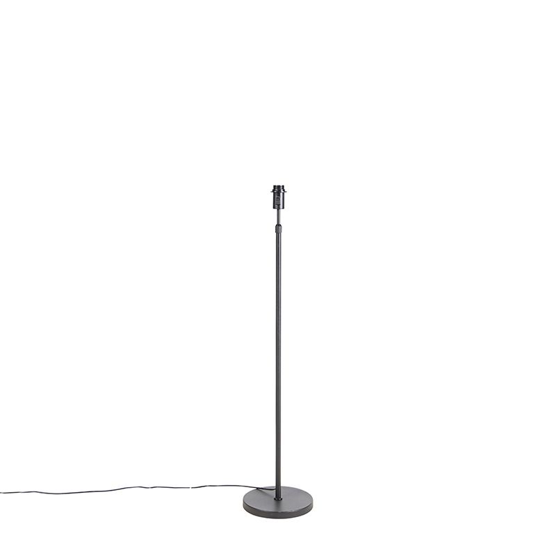 Moderne vloerlamp zwart met goud duo kap - Parte