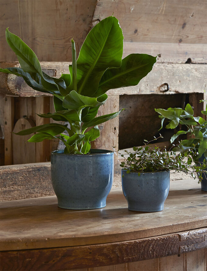 Knabstrup Keramik Urtepotteskjuler, støvet blå, Ø 12,5 cm Dusty blue