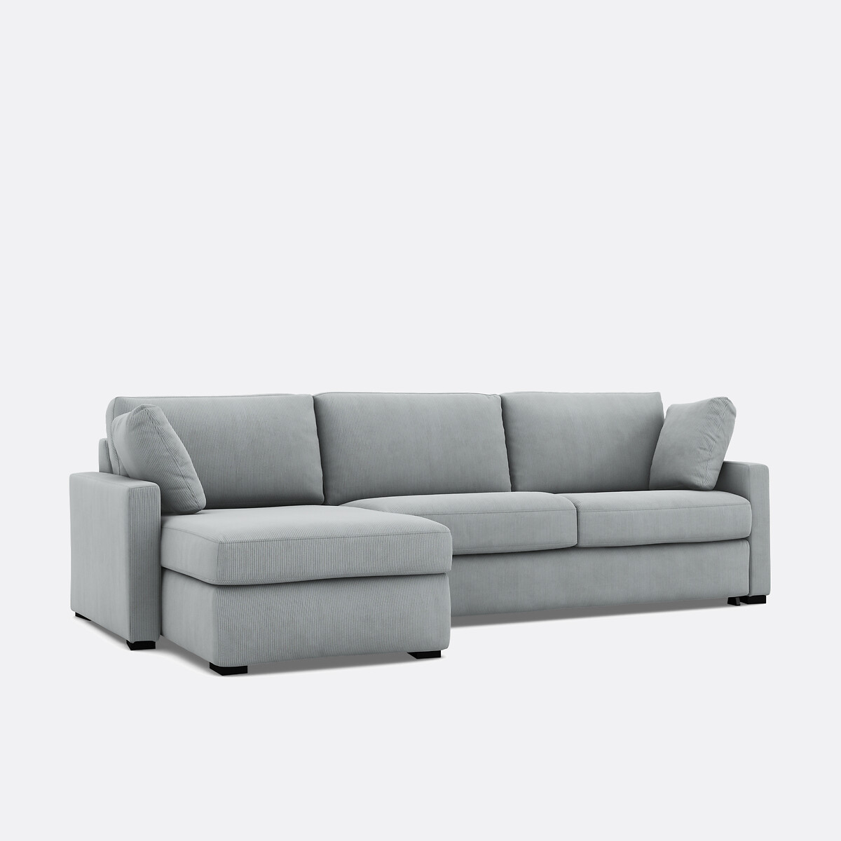 LA REDOUTE INTERIEURS<br>Sofá cama de canto em bombazina fina, Bultex, Timor