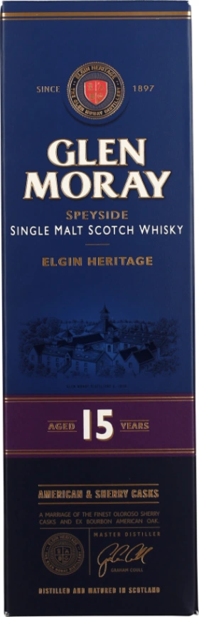GLEN MORAY 15 YEARS SINGLE MALT 70CL