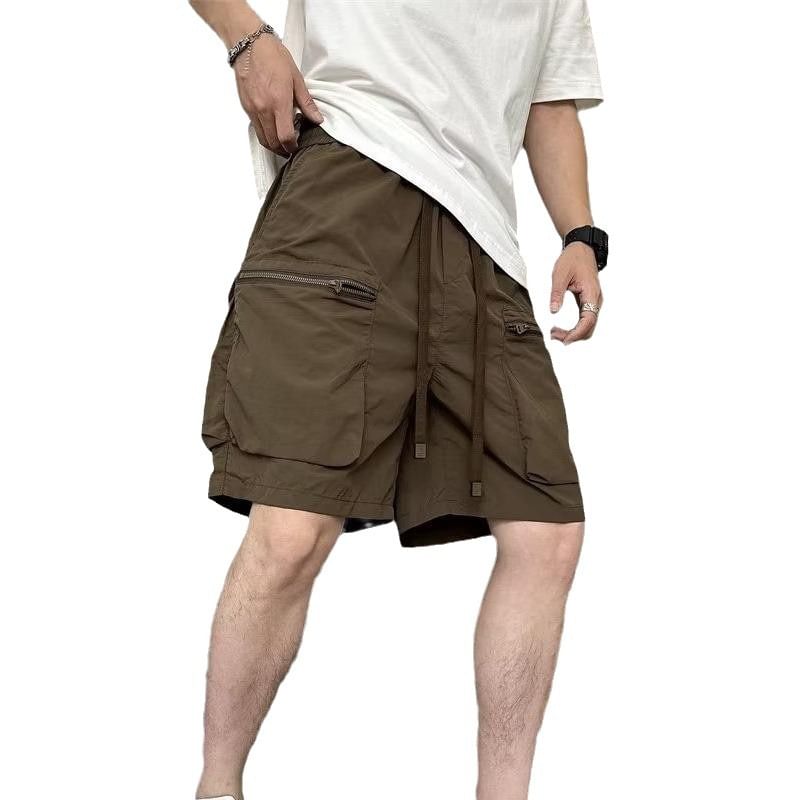 GRAYCIOUS - Mid Rise Plain Cargo Shorts