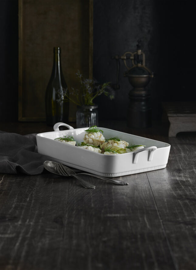 Pillivuyt Toulouse lasagnefad 34 x 24,5 cm Hvid