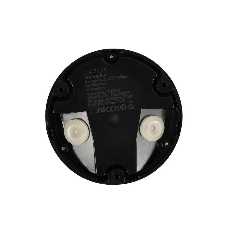 Qazqa tuinspots gem zwart geïntegreerde led