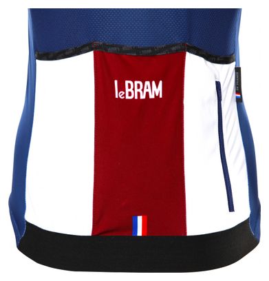 Maillot Manches Courtes Femme LeBram Tourmalet Bleu Coupe Ajustée