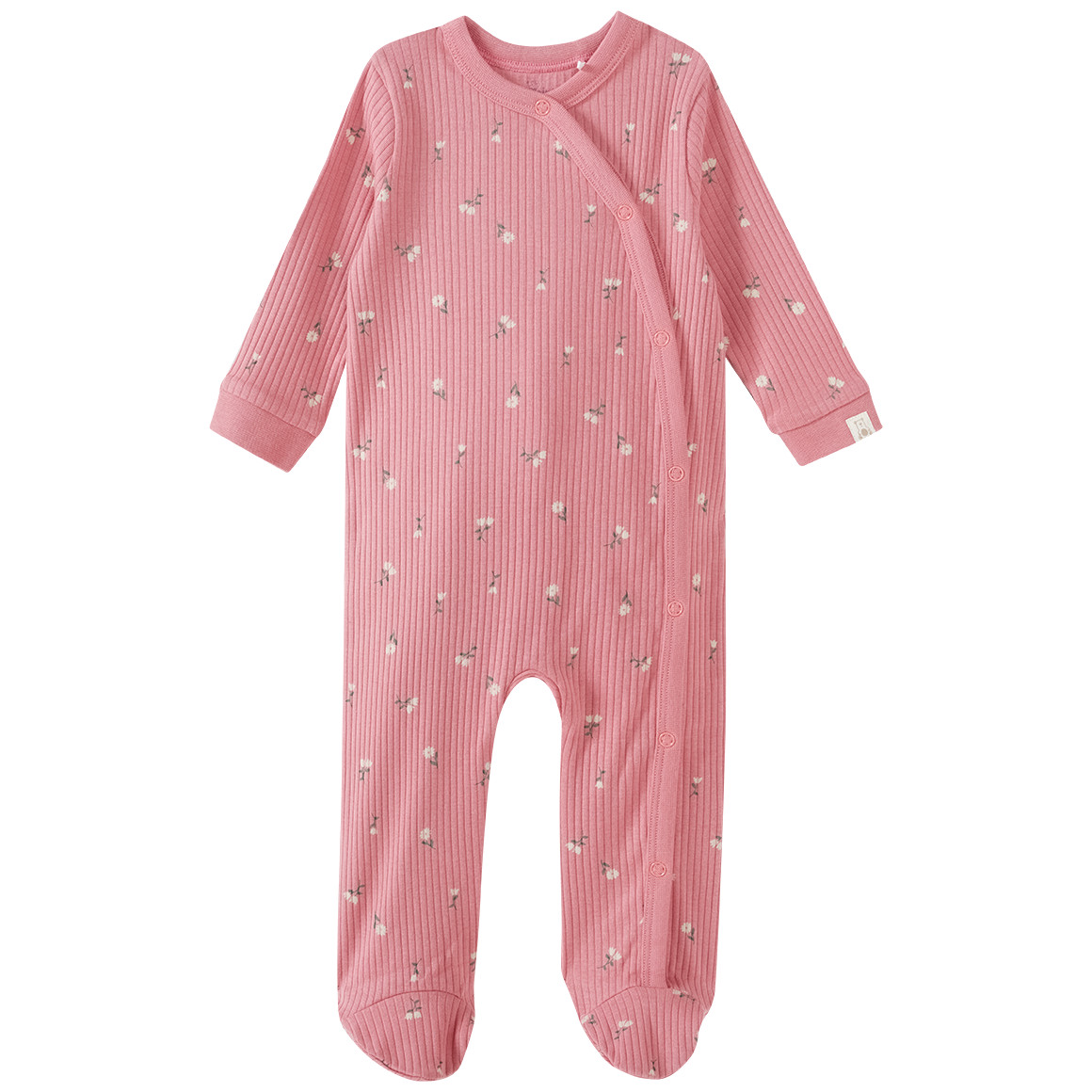 Topomini Pure Collection Newborn Schlafanzug mit Rippstruktur dunkelrosa