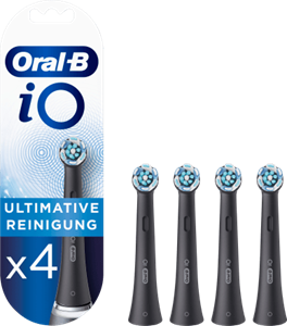 Oral-B Aufsteckbürsten iO ultimative Reinigung schwarz Vorteilspack, 4 Stück