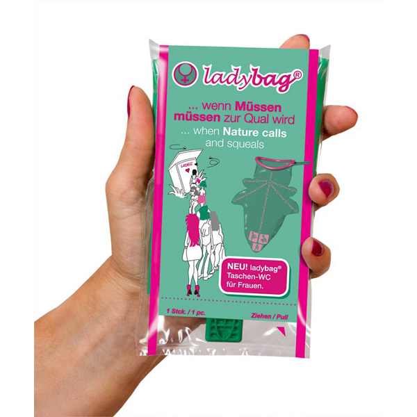 LADYBAG Taschen-WC für Frauen<br>1 Stück, 700ml, für Einmalgebrauch 52 g leicht ergonomische ovale Öffnung