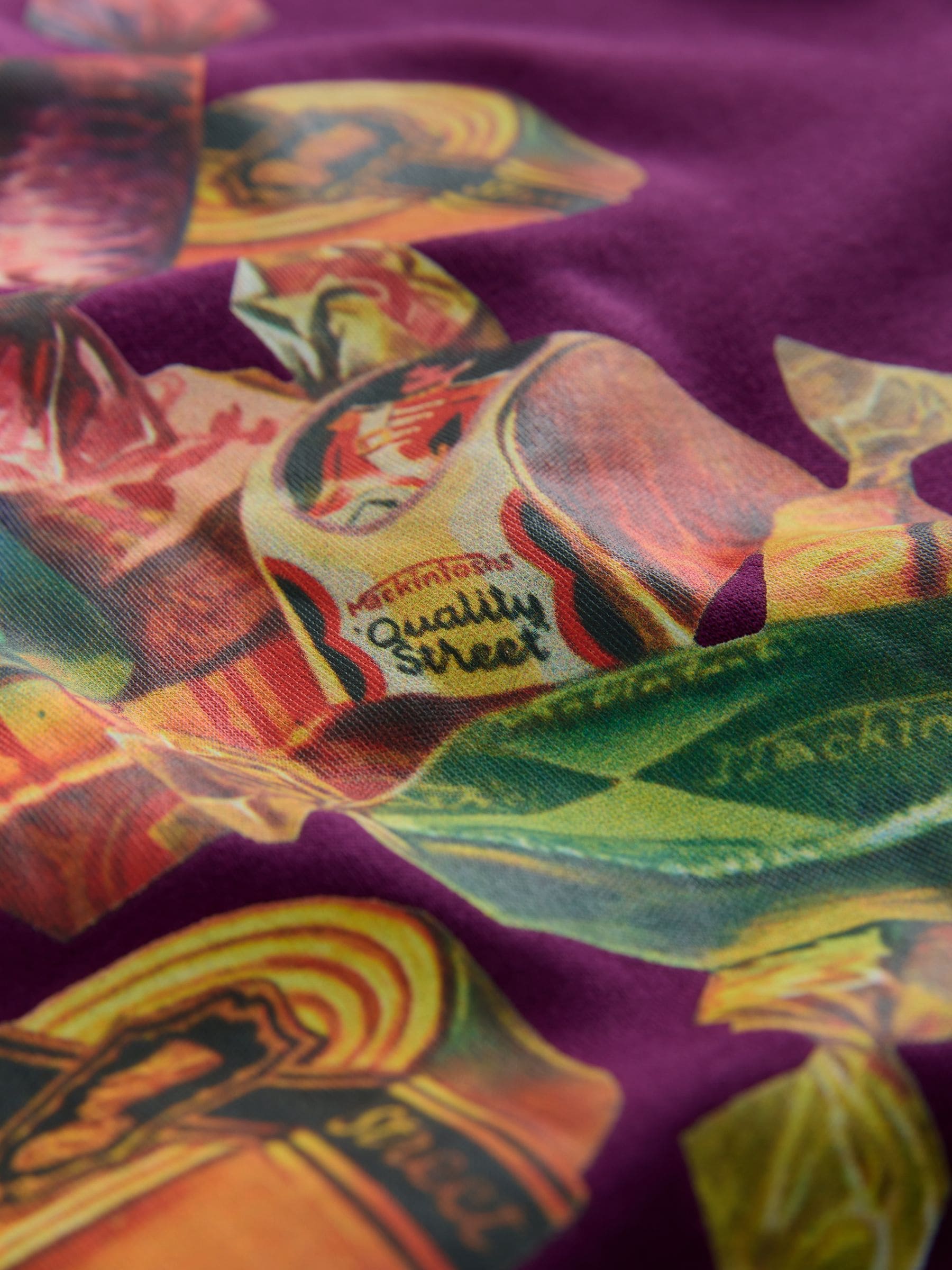 Paars - Kerstmis Quality Street licentie T-shirt met grafische print en ronde hals