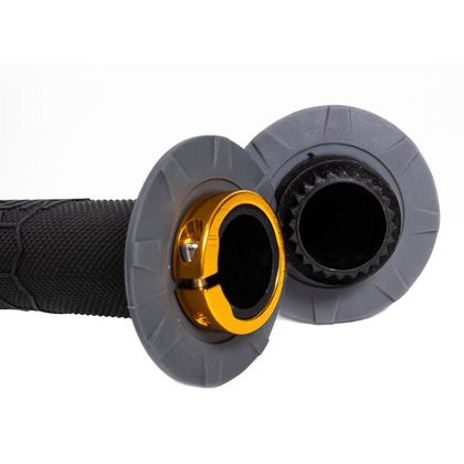 Poignées de guidon Circuit Equipement KIRA LOCK ON Universel - Gris / Noir