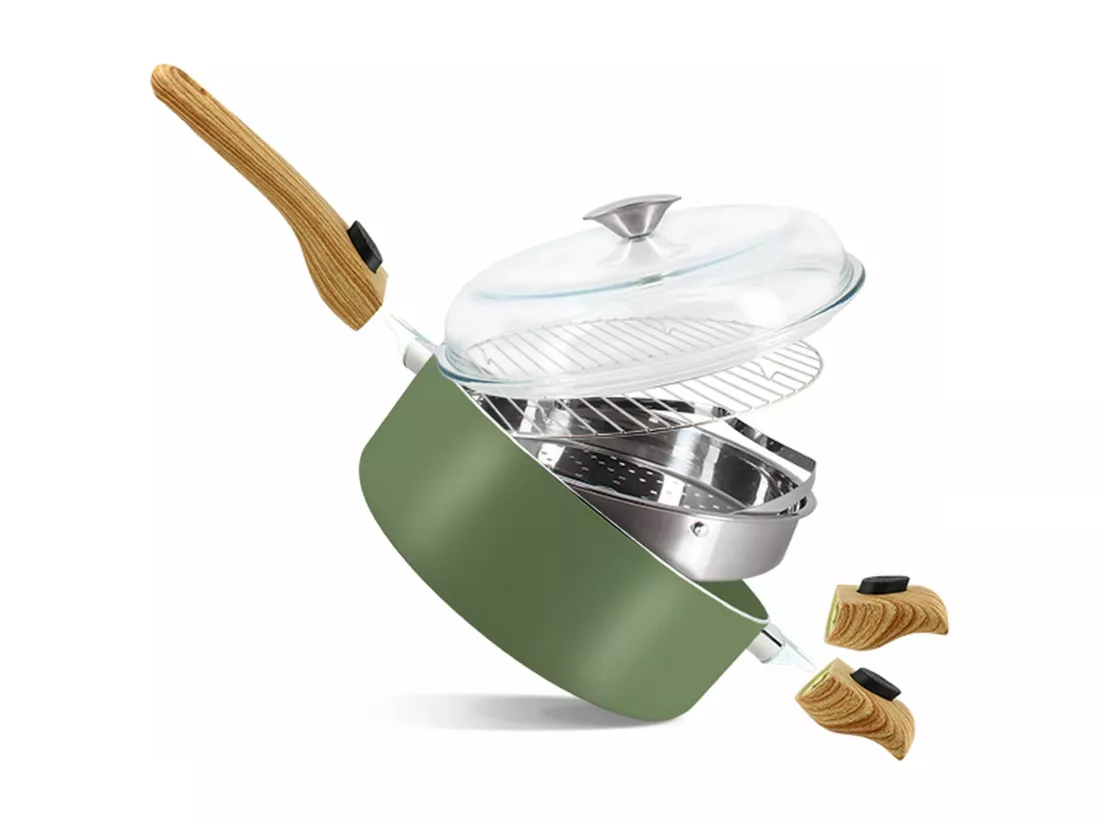 Menastyl - Set Culinaire Multi- Usage Olive 28cm En Aluminium Recycle