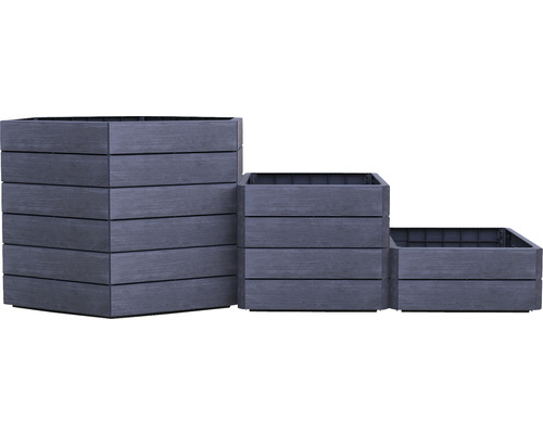 Klassieke verhoogde tuinbak GARANTIA ERGO Vario 3 incl. Flora waterbesparend systeem 110 x 175 x 75 cm hout