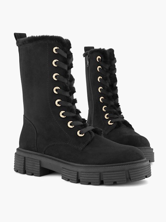 Catwalk Schnür-Stiefelette Schwarz