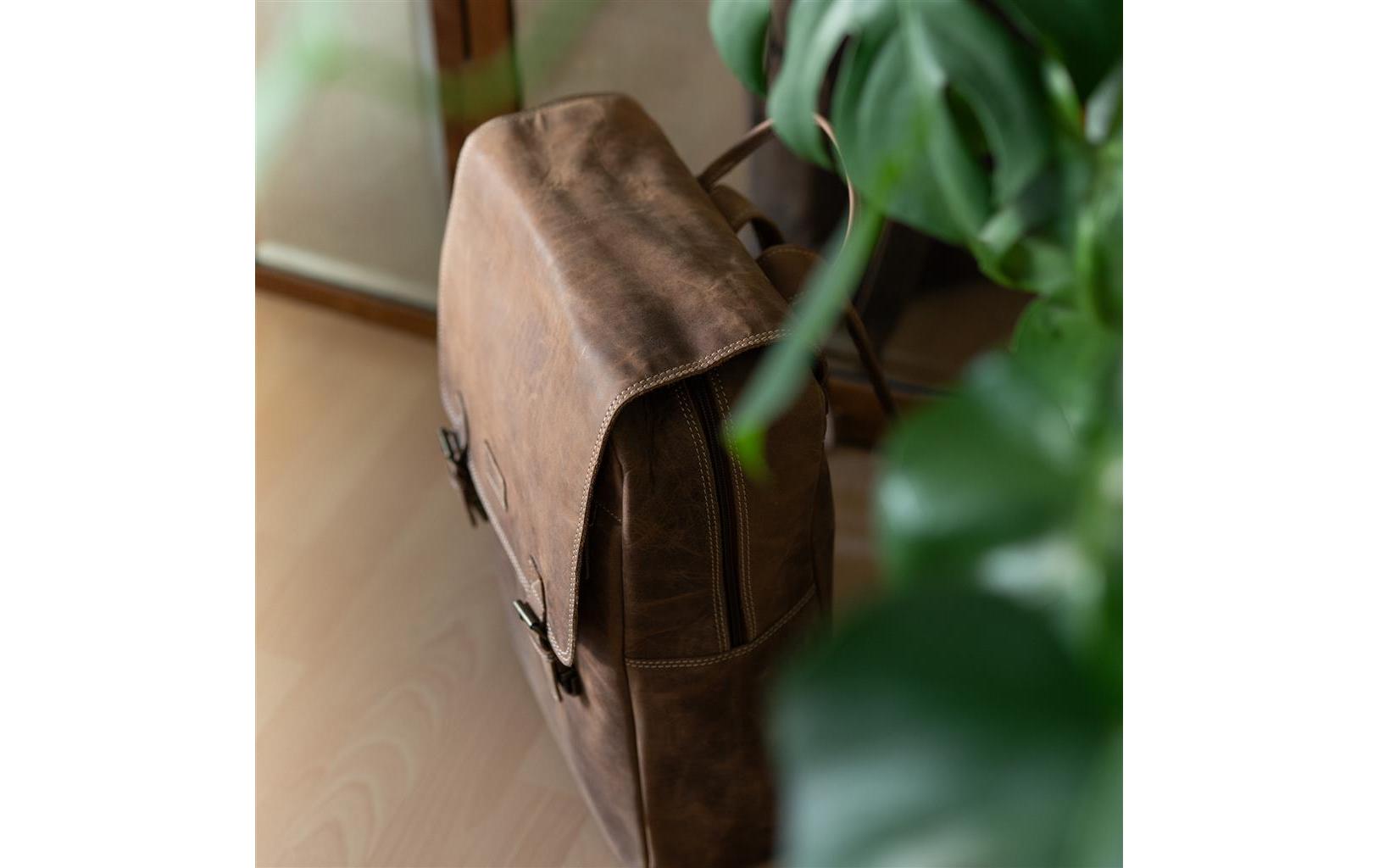 Fotorucksack Kapstadt Cognac<br>Fotorucksack aus echtem Leder