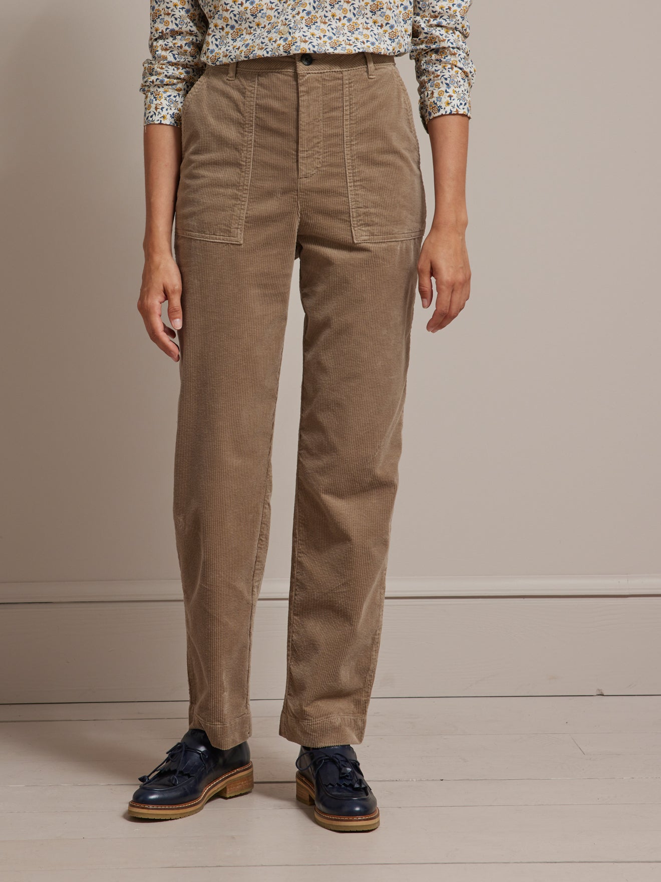 Pantalon cargo velours côtelé femme Inès