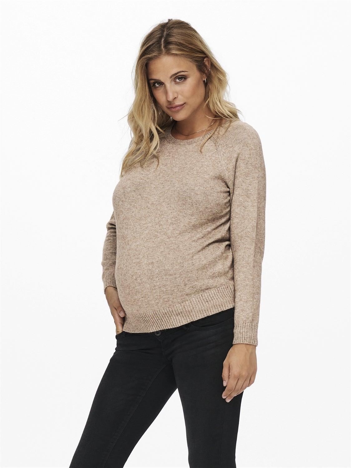 OLMLESLY Strickpullover Beige