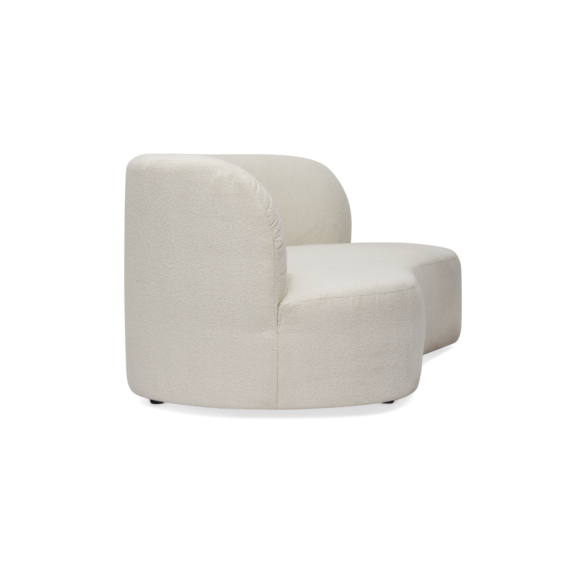 Loods 5 Design 4-zitsbank Curvy rechts 4-zits met vaste ottoman rechts | Alpine Ivory White 101