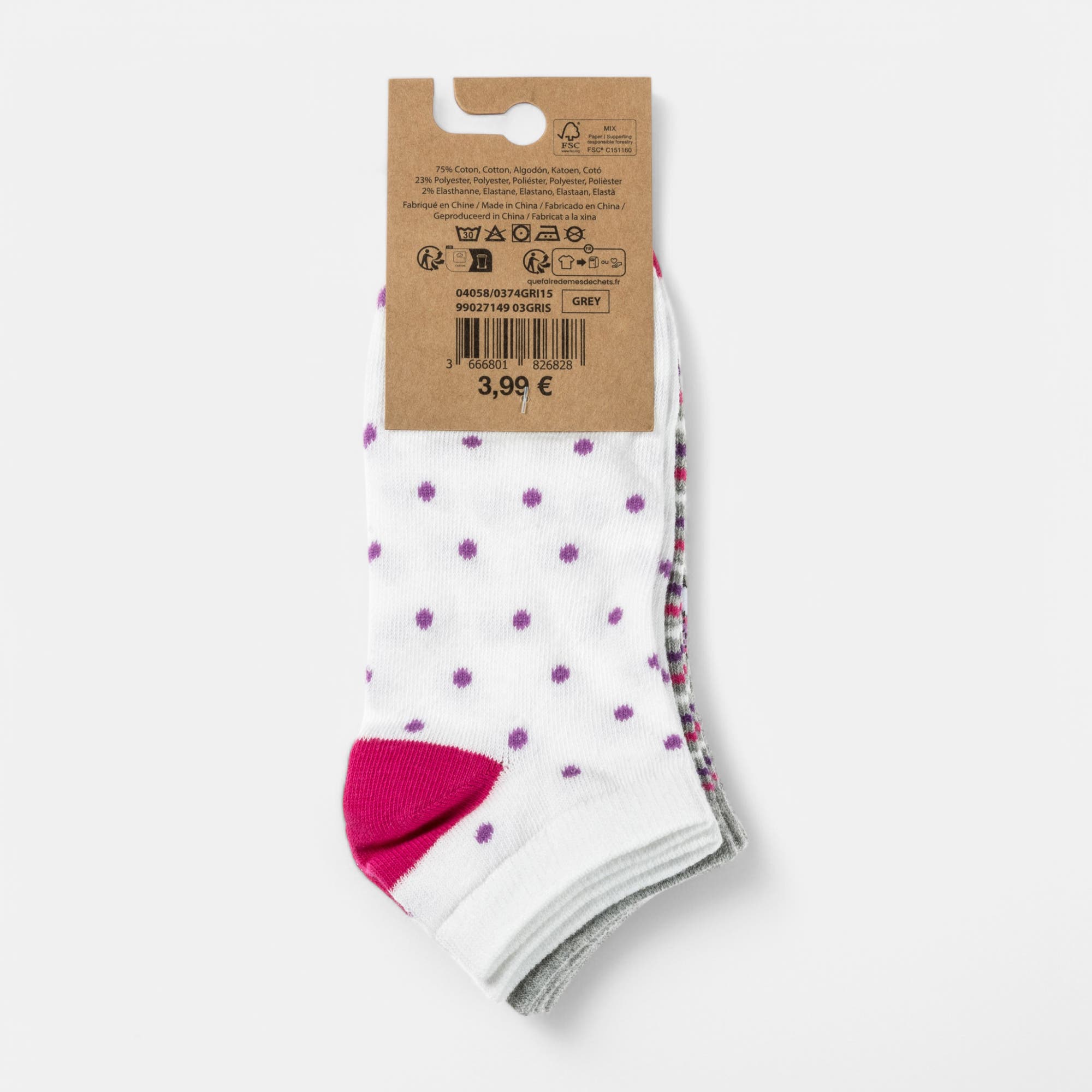 Chaussettes Enfant gris