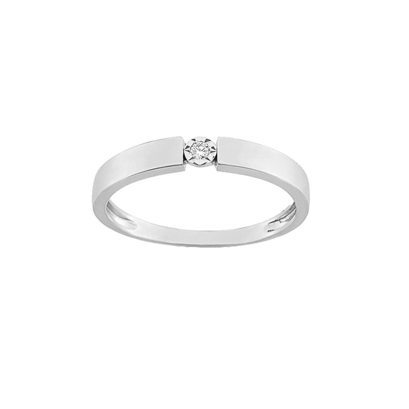 Bague Femme - Or 9 Carats - Diamant 0.022 Carats