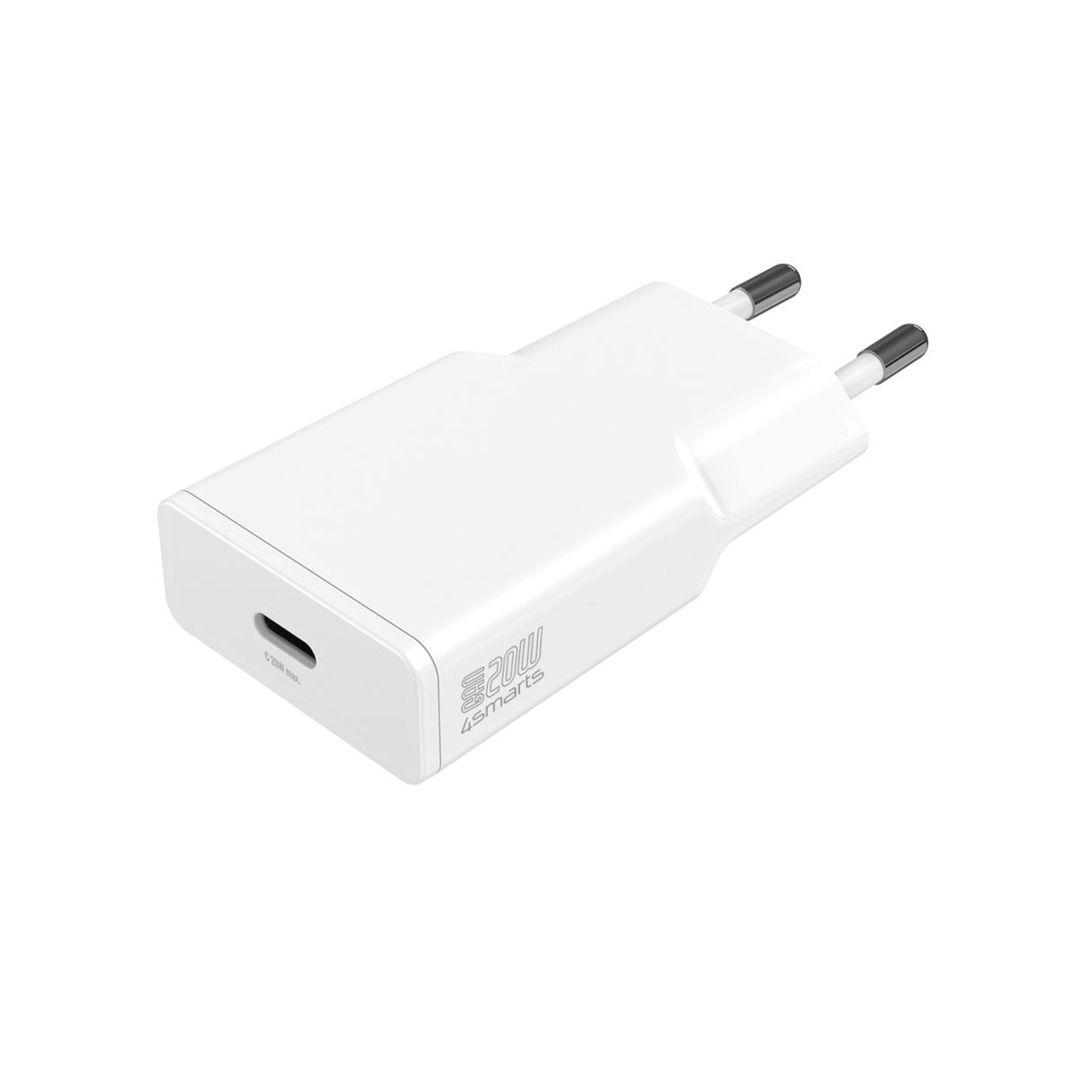 4smarts Schnelllade-Gerät »PDPlug Slim 20W GaN 1x USB-C + USB-C Kabel 1,5 m«