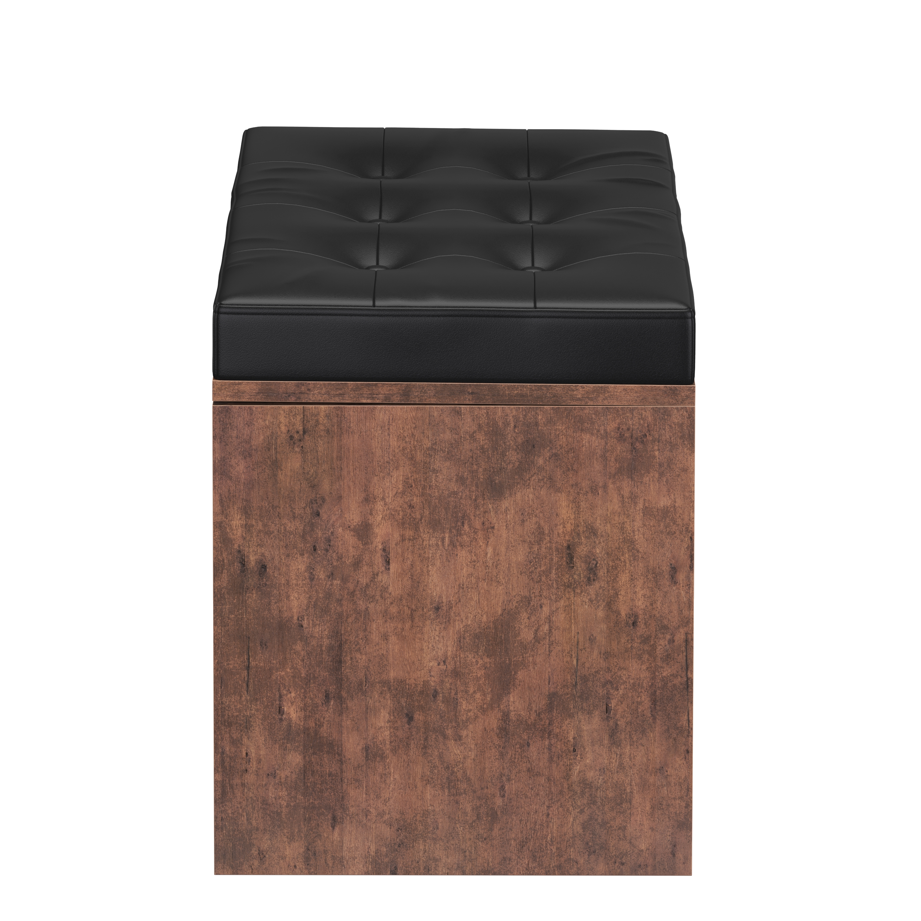 Truhe Leder Vintage BONITA 76 x 48 x 40 cm