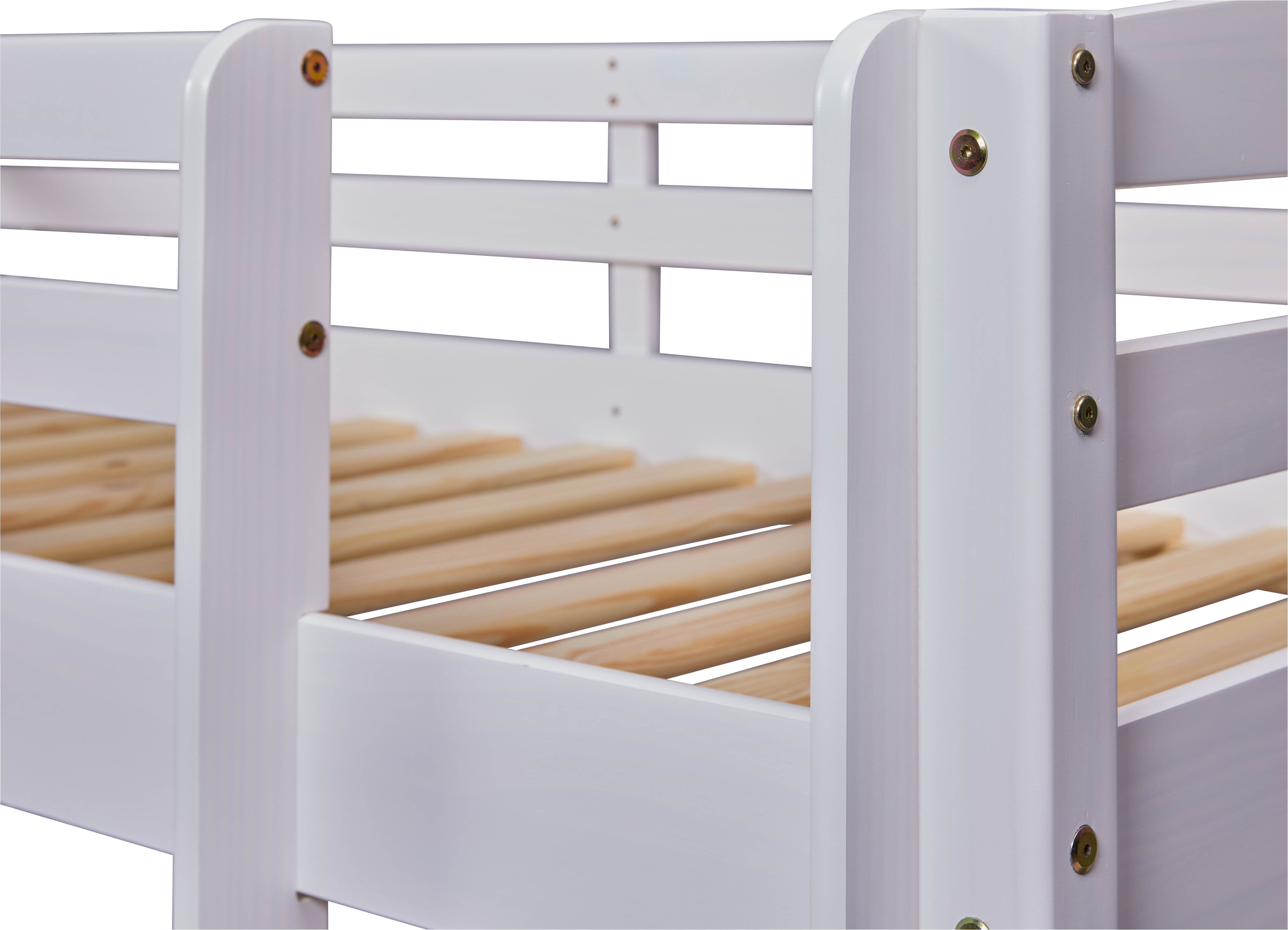 Inter Link Etagenbett Annika 90x200 cm Kiefer Massivolz weiss lackiert