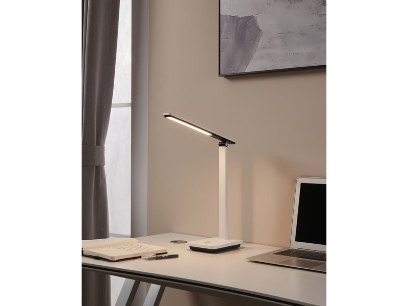EGLO Leuchten Tischleuchte INIESTA Weiss LED 3.6W 3000-6500 Moderne LED-Tischleuchte mit Touch-Bedienung und verstellbarer Farbtemperatur