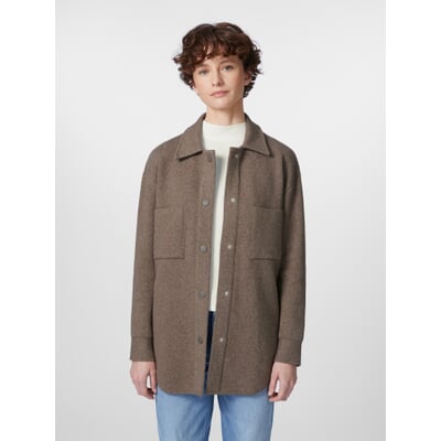 Damen-Hemdjacke, Braunmelange