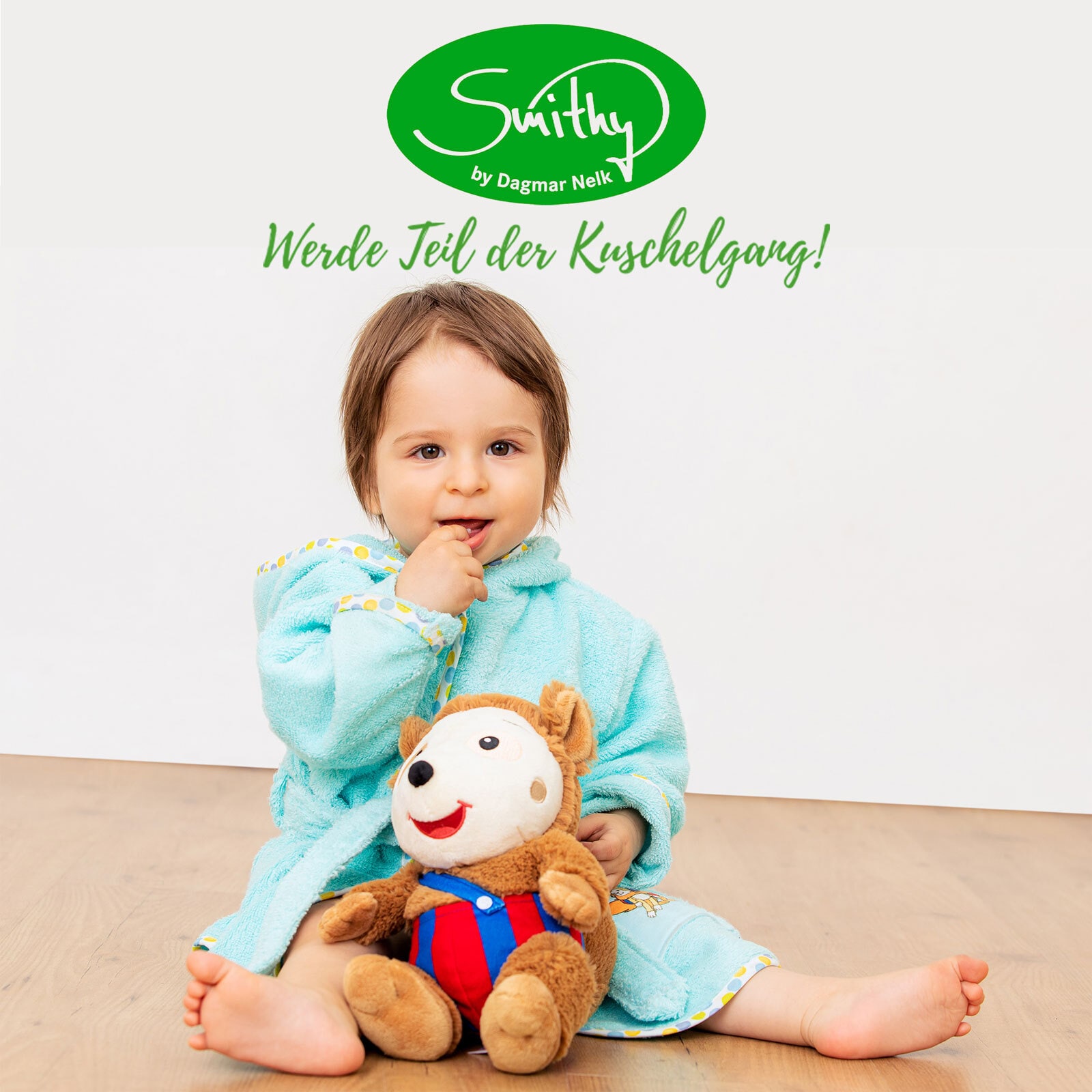 Smithy Badeponcho BOBO SIEBENSCHLÄFER 60 x 60 cm türkis