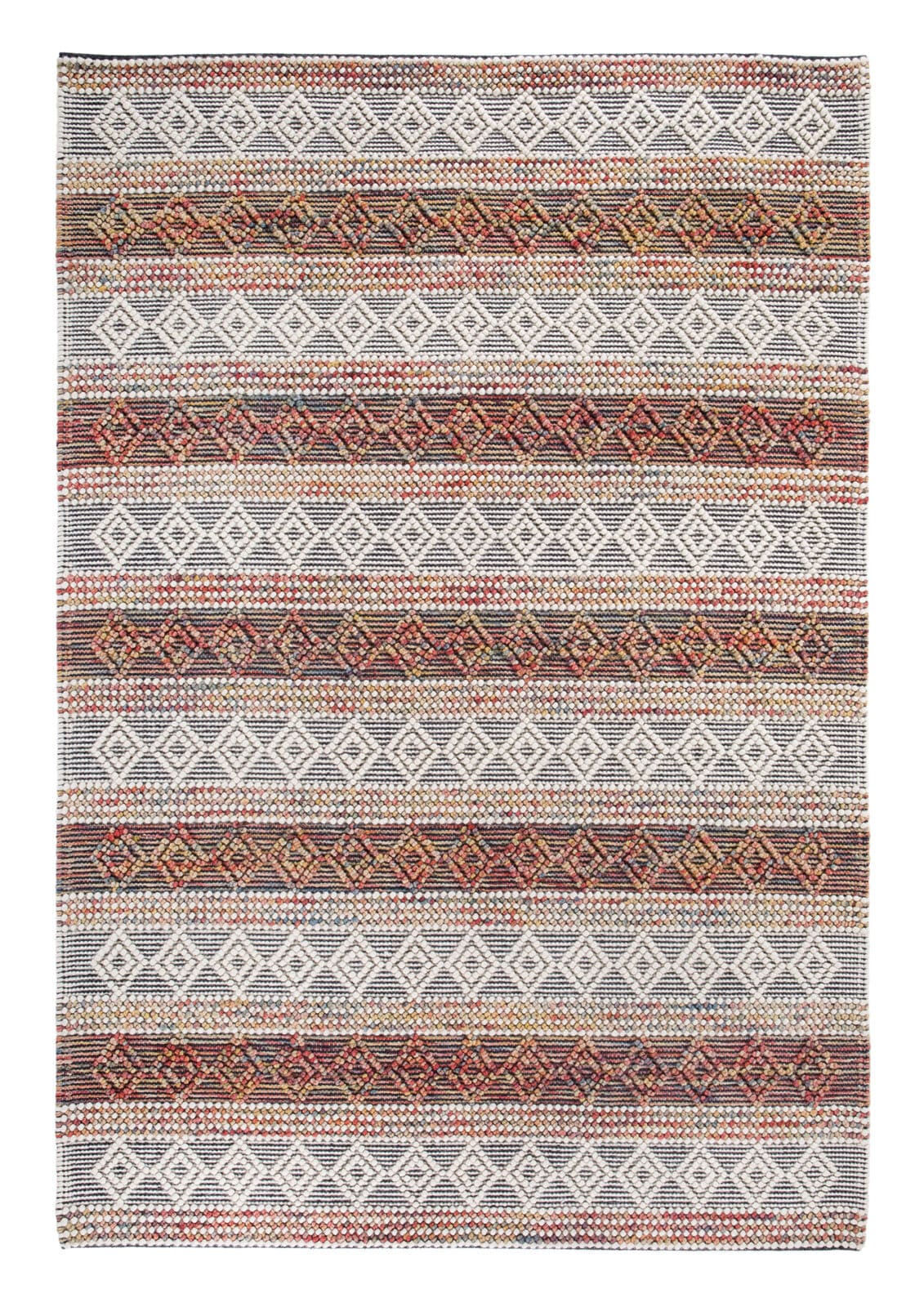 Teppich Kelim Malmö 160 x 230 cm Creme/Mehrfarbig