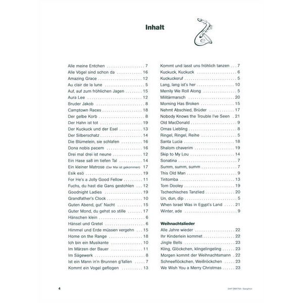 De Haske Hören Lesen Lieder 1 (Sax)
