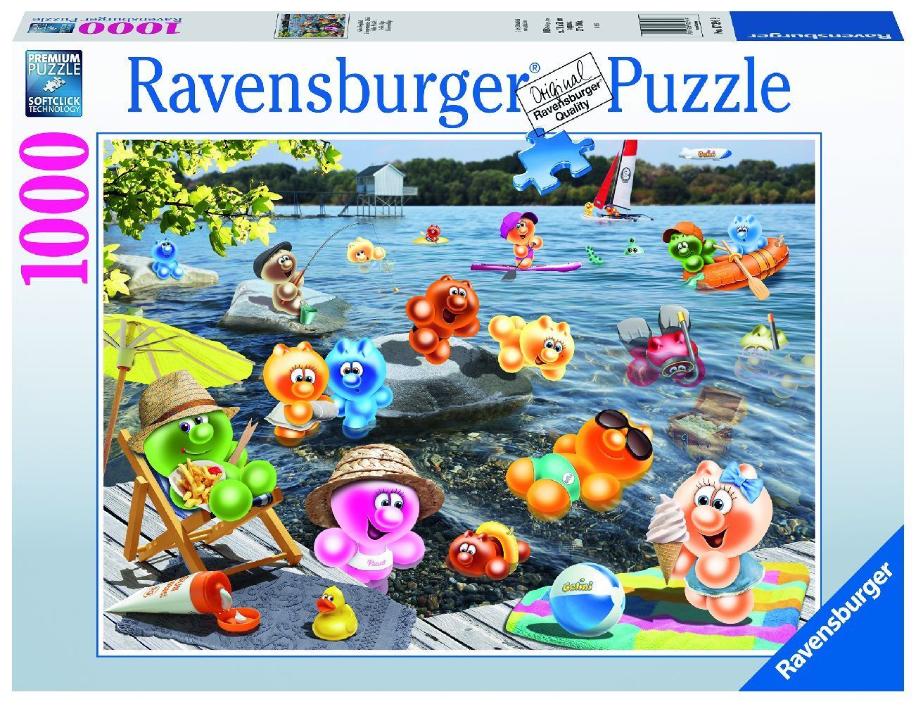 Ravensburger Puzzle 17396 Gelini Seepicknick - 1000 Teile Puzzle für Erwachsene und Kinder ab 14 Jahren