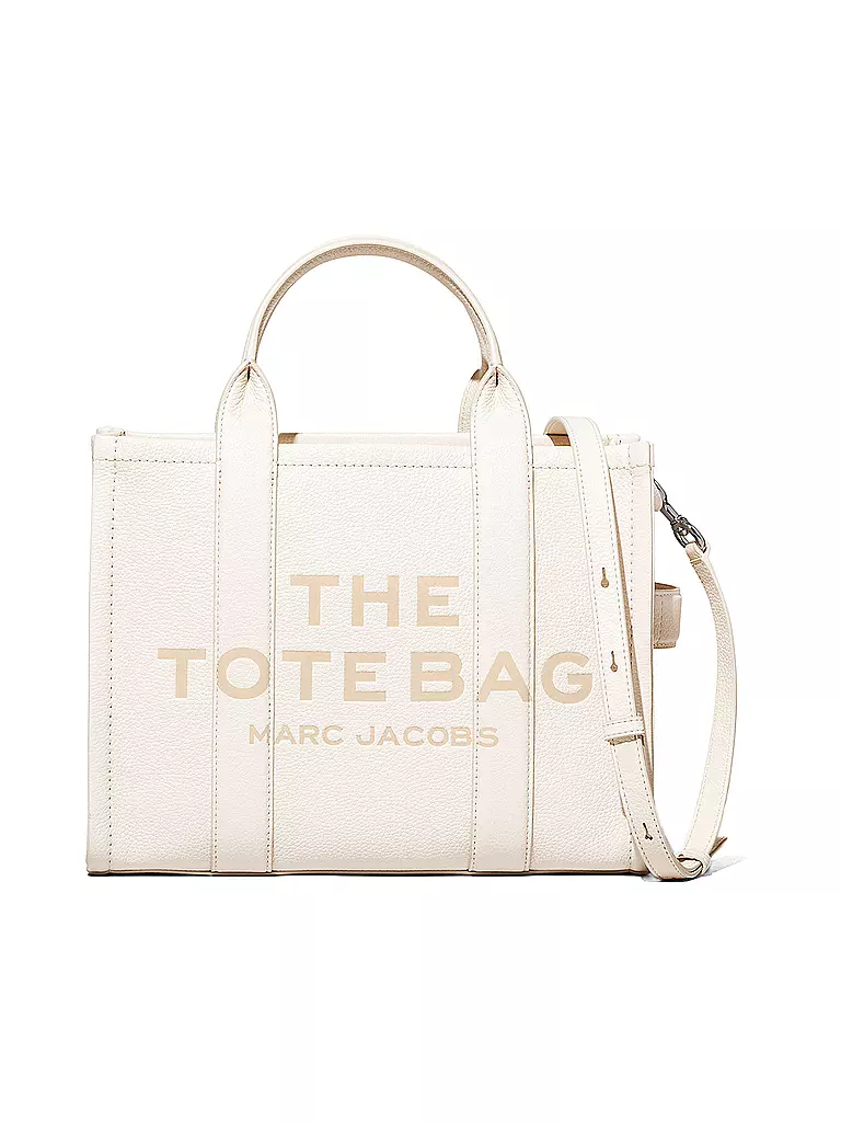 MARC JACOBS Ledertasche - Tote Bag  THE MEDIUM TOTE LEATHER weiss