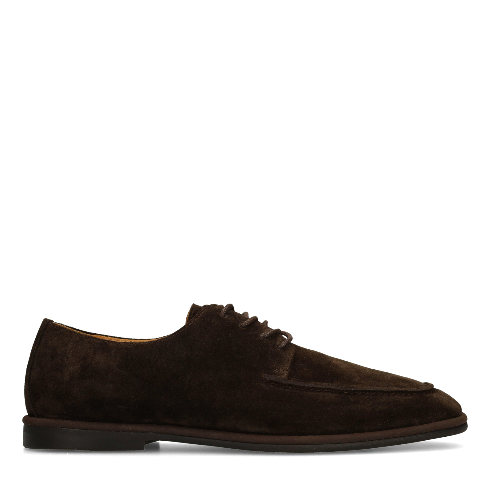 Donkerbruine suède veterschoenen