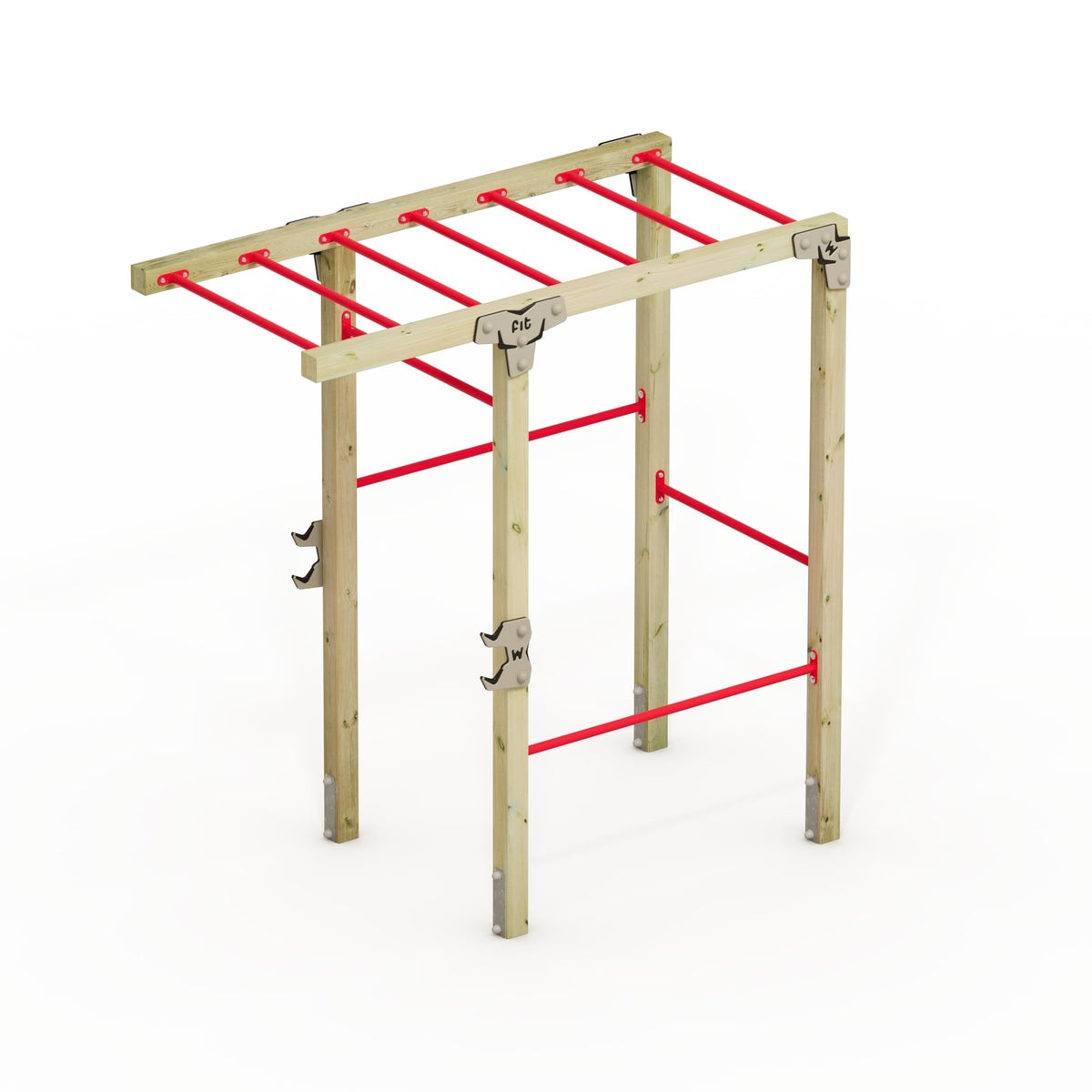 WICKEY FIT Base 425 – outdoor fitnesstoestel – rood