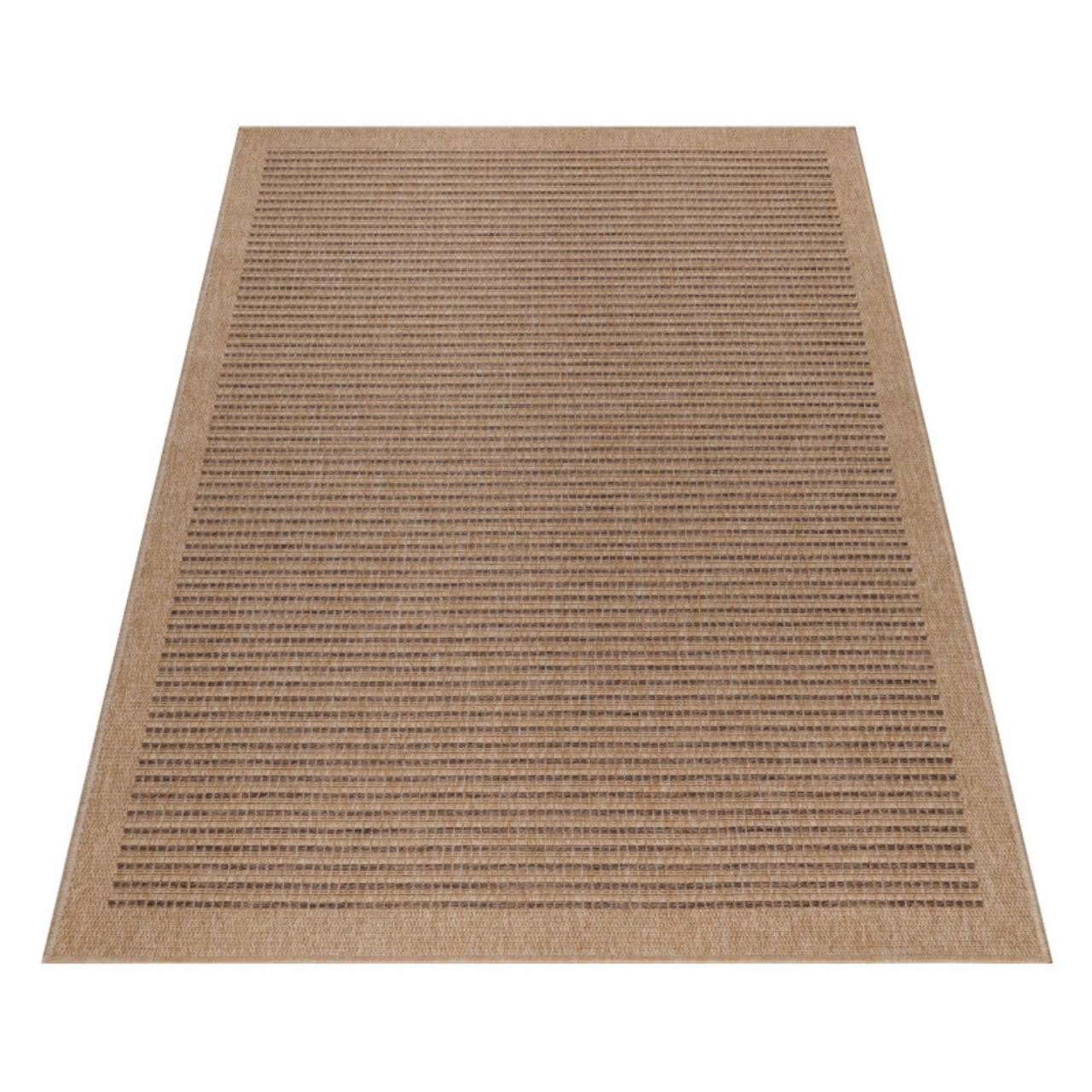 In & Outdoor Teppich Wetterfest Läufer Beige - Balkon Teppich Wasserfest