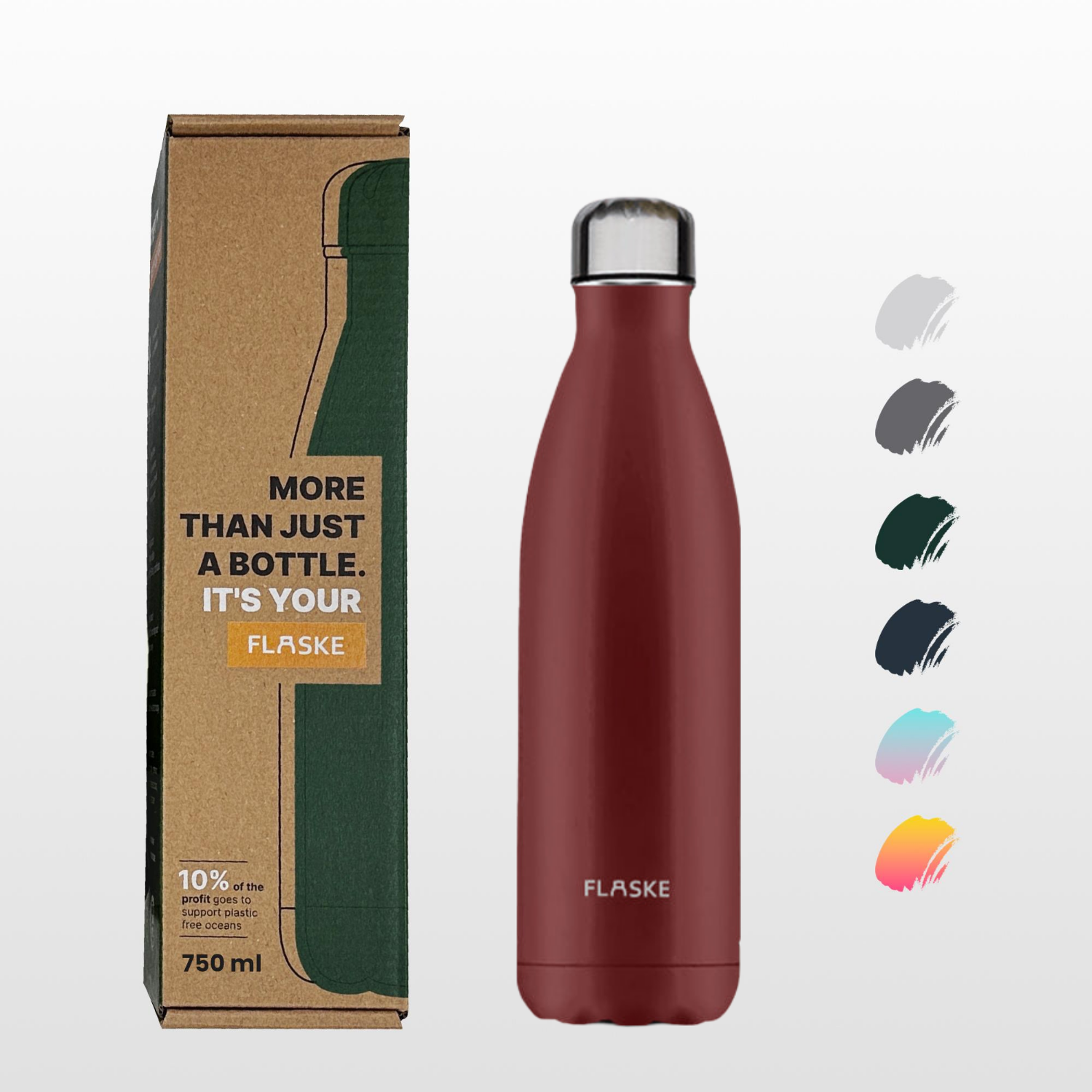 Flaske 750 ml  rvs drinkfles - Lava