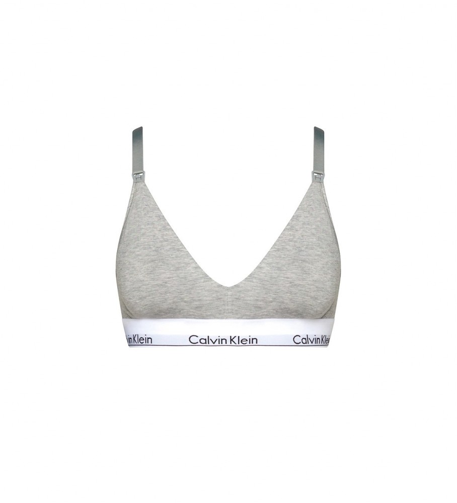 Sutiã de amamentação Calvin Klein Modern Cotton, cinza