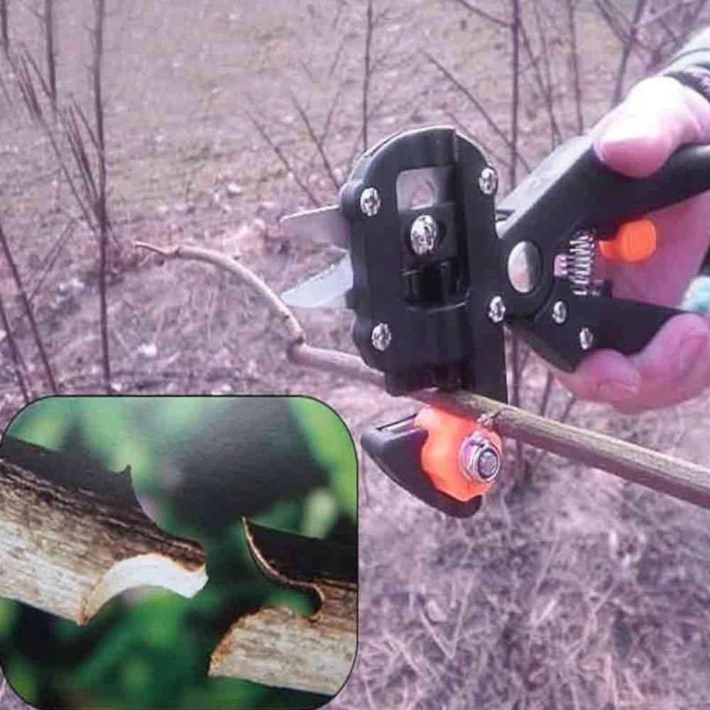 Garten Pfropf Schere Pfropfmesser Veredelungszange Schneidewerkzeug   3 Klingen - Schwarz