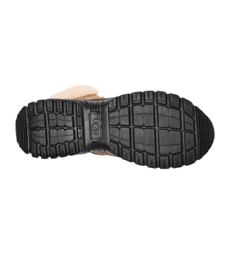 Botas UGG de couro impermeável Yose Fluff V2 marrom