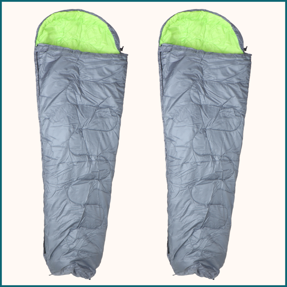 HIXA polyester set van 2 slaapzakken - Green