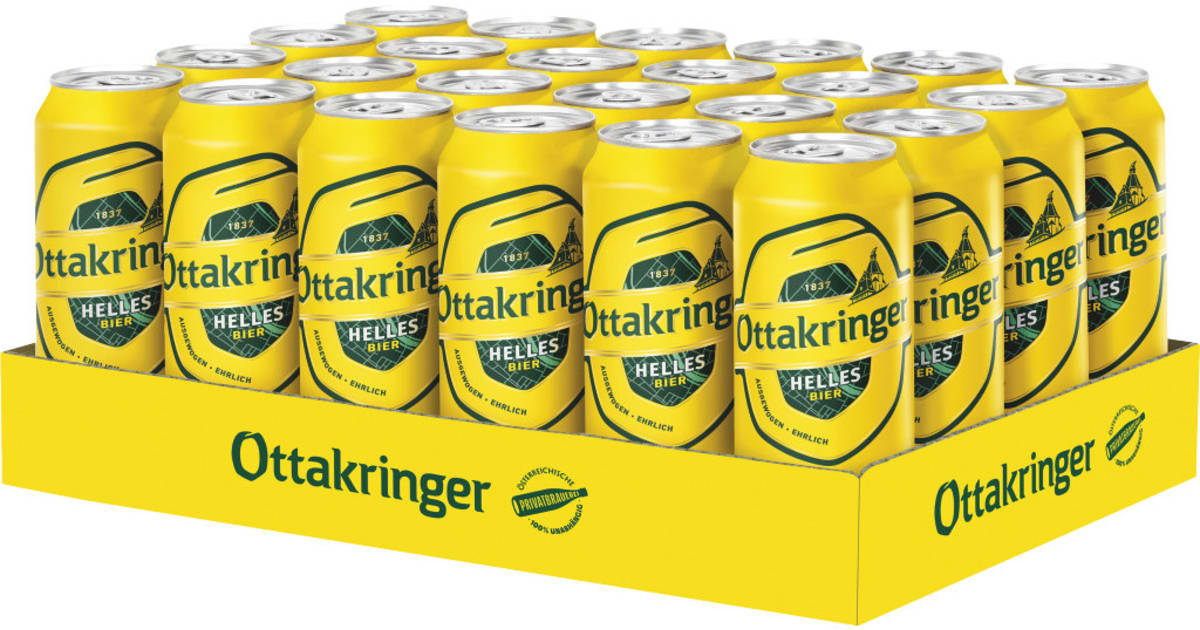 Ottakringer Helles Bier Tray 24x 0,5 Liter Dose (Einweg)