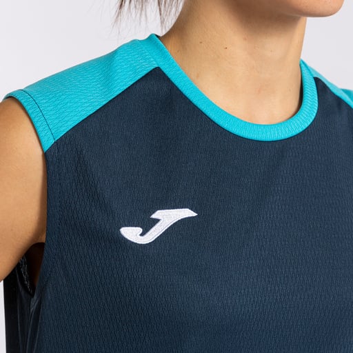 Camiseta Tirantes Joma Eco Championship Marino Turquesa Flúor
