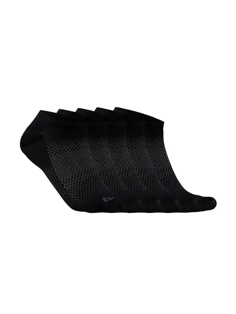 Craft CORE Dry Footies Sportsokken Zwart 5-Pack
