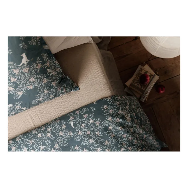 garbo&friends Parure de lit Fauna en percale de coton | Bleu