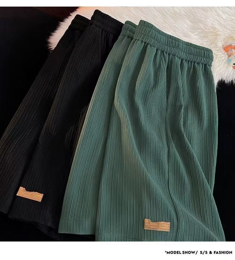 Femilina - Hoge taille effen shorts